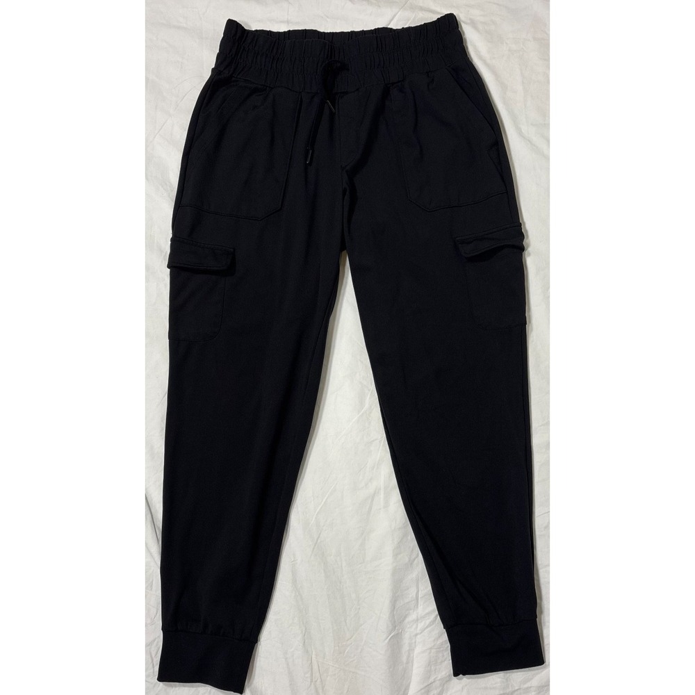 Mondetta Womens Performance Luxury Cargo Joggers Black Utility Pocket Stretch M